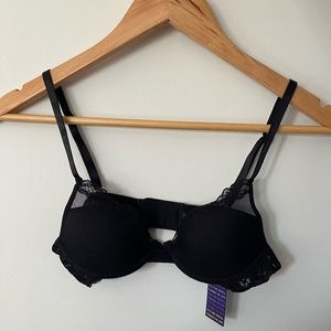 Pepper Laidback Lace Bra Black Size 34AA NWT